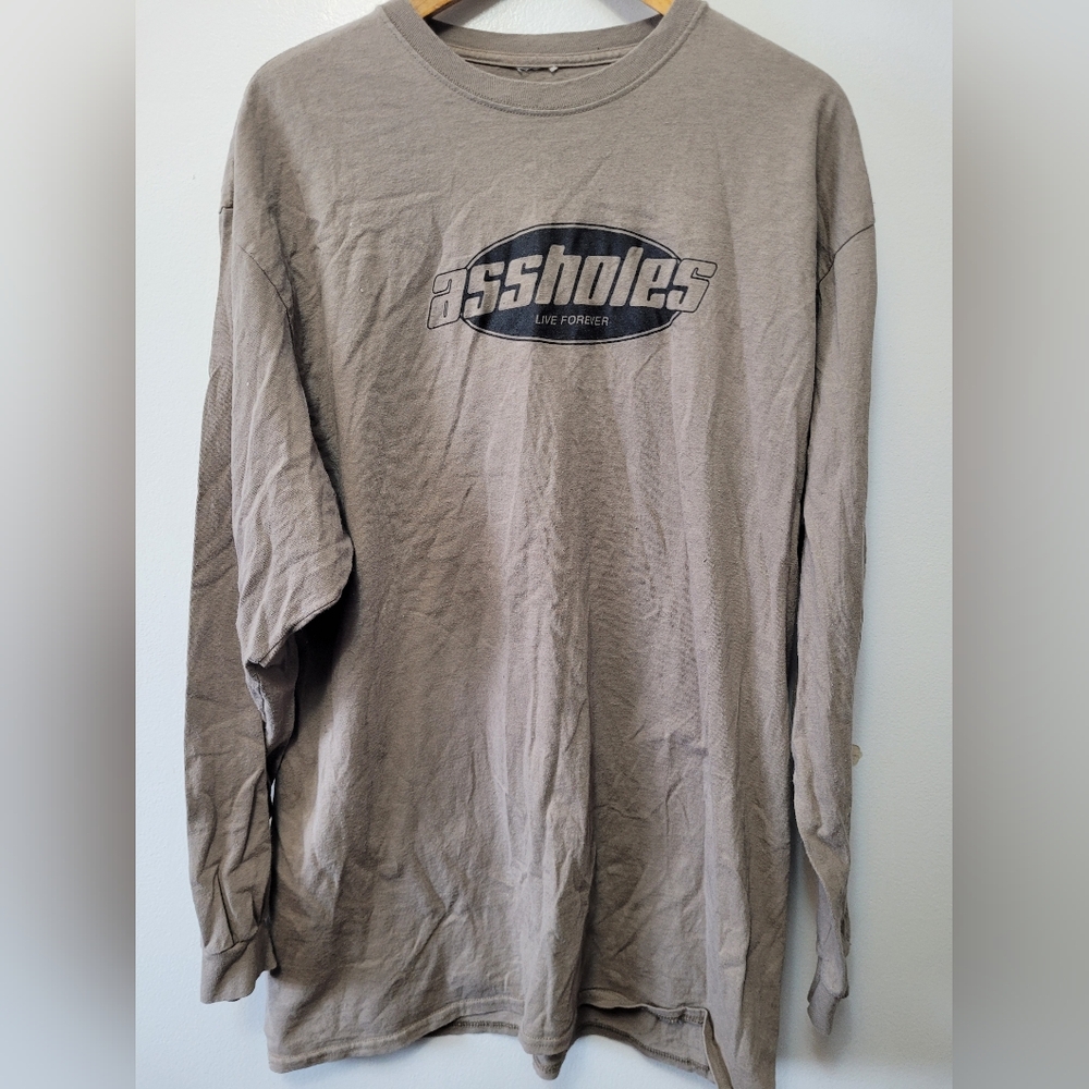 A.L.F. TAN  Long Sleeve Shirt OIL CAN LOGO. "XXL"